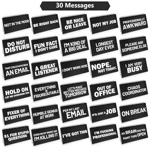 Fancy Land Funny Desk Signs 30 Flip Snarky Messages Desktop Favor for Holiday Teachers Nurses Coworker Colleague Work Gag Gift Supplies