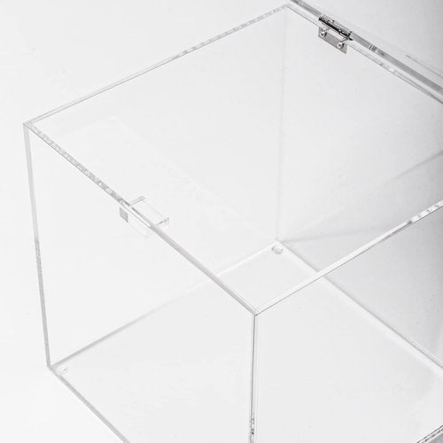CiaoHER Acrylic Donation Box 10x10x10 inches, Ballot Suggestion Box Money Storage Container for Voting, Charity, Ballot, Contest, Suggestions