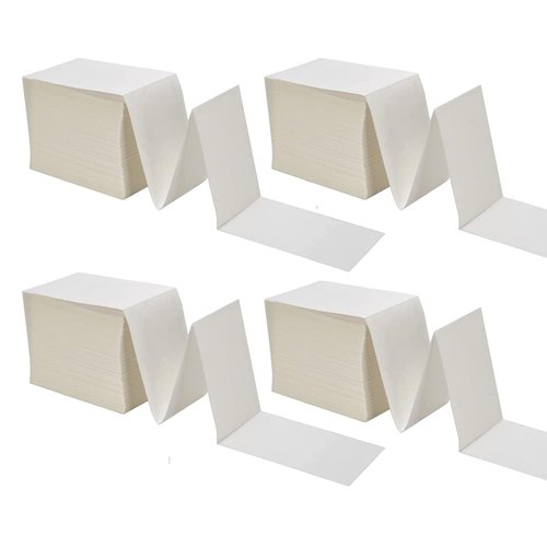 9527 Product Fanfold 4 x 6 Direct Thermal Labels White Perforated Shipping Labels,1000 Label per Stack,4 Stacks Total 4000 Label