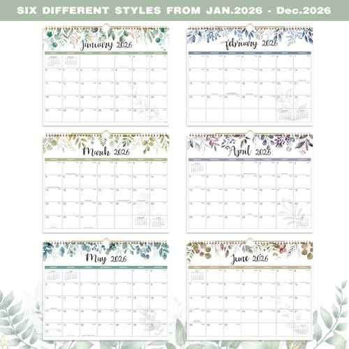 2026 Calendar - 2026 Wall Calendar 12 Month from Jan. 2026 to Dec. 2026, 14.8'' x 11.5'', 2026 Monthly Calendar with Ample Blocks for Writing, Calendar 2026