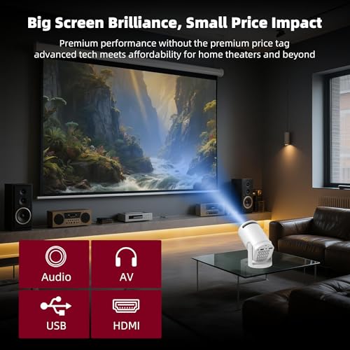 Geylnxng Q5 Mate Portable 4K WiFi6 Bluetooth Mini Projector 180° Rotatable