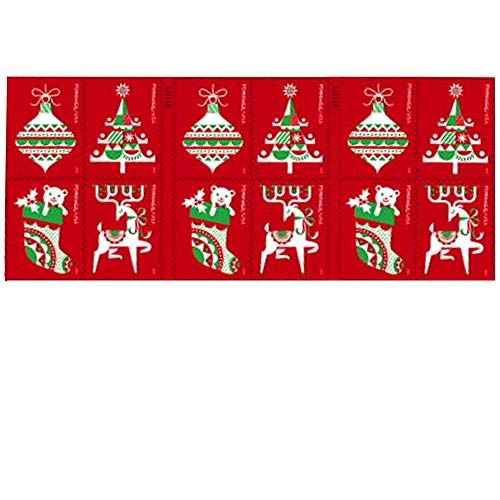Holiday Delights Forever Postage Stamps Book of 20 First Class US Postal Christmas Celebrations Wedding Anniversary Party Traditions (20 Stamps)