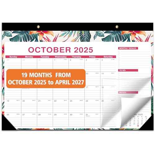 Desk Calendar 2025-2027, October 2025 to April 2027, 21 Months Calendar with TO-DO List 16.5 * 12 Inch, 2025-2027 Desk Calendar for Home or Office Planning and Organizing