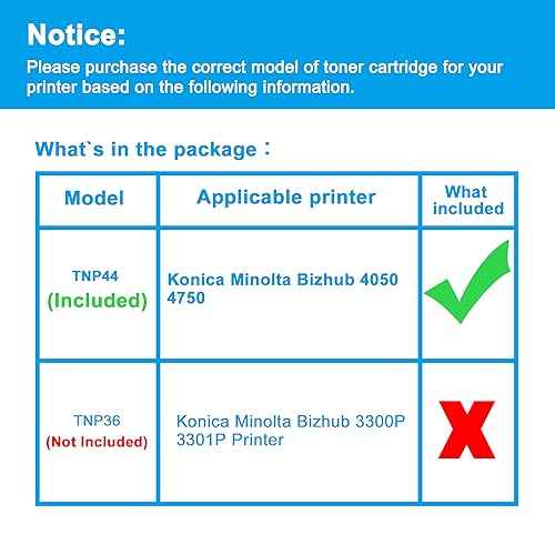 LCL Compatible Toner Cartridge Replacement for Konica Minolta TNP44 TNP-44 TNP46 TNP-46 A6VK01F A6VK01W 20000Pages Bizhub 4050 4750 (1-Pack Black)
