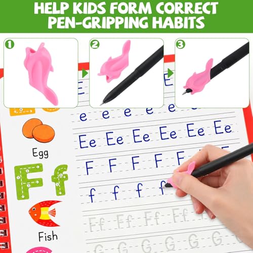 Colorful Reusable Handwriting Practice Books for Kids 3-10 with Disappearing Ink