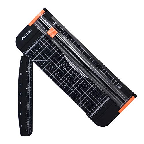 WORKLION Paper Trimmer B - A4 Craft Cutter with Safety Blade, 12 Inch Black Office & School Use