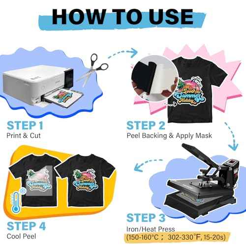 TECKWRAP Printable Heat Transfer Paper for T-Shirts 30 Sheets, 8.3" X 11.7" Printable Heat Transfer Vinyl for Inkjet Printer, Iron on Transfer Paper for Light and Dark Fabric (Matte)