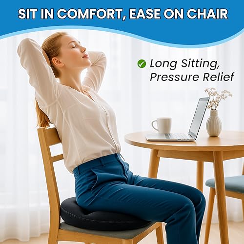 Donut Seat Cushion - Memory Foam Hemorrhoid & Tailbone Relief, Sciatica, Postpartum Recovery, Coccyx, Promotes healthly Circulation