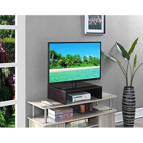 Convenience Concepts Designs2Go Small TV Riser 23.75", for TVs up to 26" - Contemporary TV or Computer Riser for Living Room, Modern Office, Den, Espresso