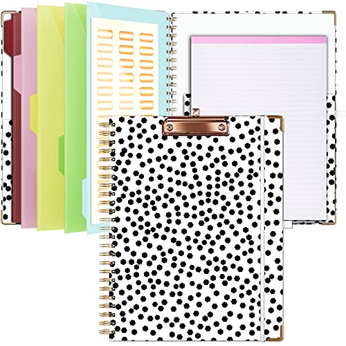 Ospelelf Polka Dots Clipboard with Storage 8.5 x 11 Padfolio Organizer — Nurse Office Essentials
