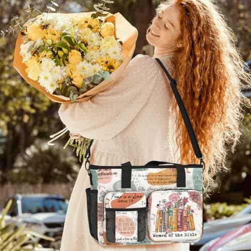 84hoods Large Waterproof Work Bag. Shoulder Bag for Work. God Jesus Christian Faith Religious Gift.