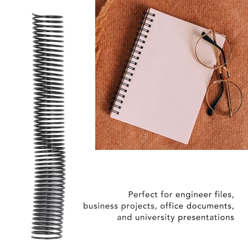 Spiral Binding Coils, 18 Pcs Plastic Spiral Binding Coils Binding kit, 38mm Diameter, 48 Loop, 4:1 Pitch, 310 Sheet Capacity, Spiral Binding Spine for A4 Paper for Students