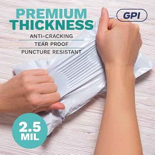 9" x 12" Poly Mailer Envelopes - 500 Count, Self Seal White Plastic Mailing Bags with Adhesive Strip, 2.5 Mil Thick, Waterprrof & Tear/Puncture Proof Unpadded Shipping Mailers - GPI