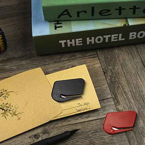 Letter Opener Envelope Slitter 4 Pack Letter Openers Plastic with Blade Envelope Opener Mail Opener for Envelope,Package,Paper Cut,Safe Letter Opener