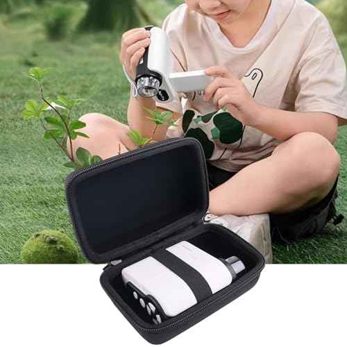 WERJIA Hard Case for Kids Microscope, Compatible with Barchrons/WINWEND/RODDEN, 5.4 Inch, Black, Semi-Waterproof, Travel & Home Storage