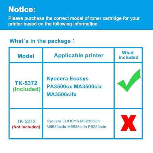 LCL TK5372 Black Toner Cartridge Replacement for Kyocera TK-5372 TK-5372K for Ecosys PA3500cx MA3500cix MA3500cifx Printer (1-Pack)