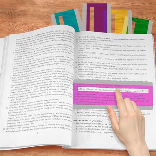 8 Pieces Guided Reading Strips Colored Highlight Strips Overlays Reading Bookmark Reading Line Trackers for Kids Dyslexia Reading Strips Student Reading Tools
