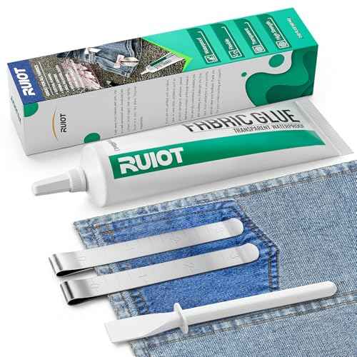 Fabric Glue Permanent, 60 ML Liquid Stitch Washable Fabric Glue for Patches, Rhinestones, Denim, Leather. Clear Adhesive for Clothing.