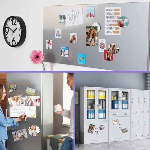 Printable Magnetic Sheets 8.5x11 Inches Matte Magnet Paper Sheet 48 Pcs Non Adhesive Magnetic Paper for Inkjet Printers, Flexible Magnet Photos for DIY Crafts