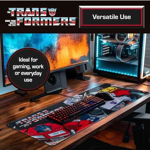 Blue Sky Studios Transformers Jumbo Desk Mat - Large Rubber Gaming and Work Desk Pad, 70 x 30 Centimetres