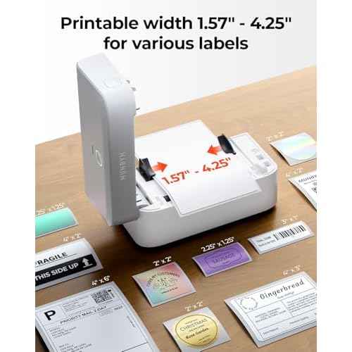 MUNBYN Bluetooth Thermal Label Printer RW403B, Wireless 4x6 Shipping Label Printer for Small Business, Compatible with Android, iPhone, Windows, Mac, Chromebook, Print Width 1.57"-4.25"