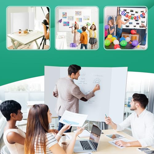 IKAYAS 2 Pack Trifold Poster Boards 24x36 Inches Double Sided Display for Art & Projects