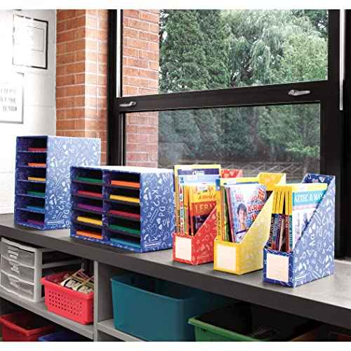 Bankers Box Classroom collection, 15-Compartment Literature Organizers, 28.5" x 12.375", Blue (3384301)