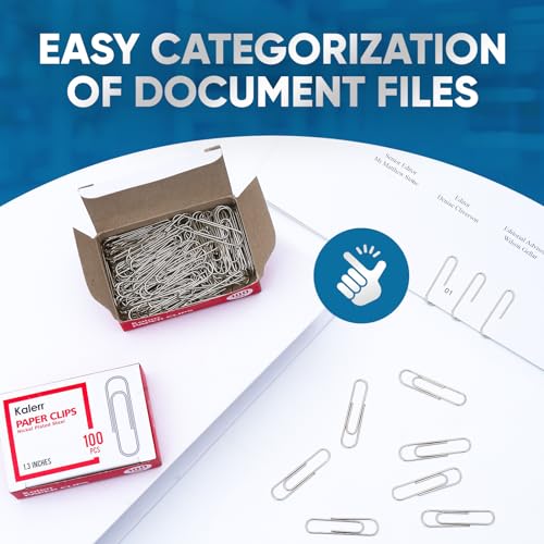 Kalerr 600-Pack Paper Clips, 1.3