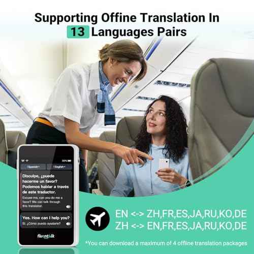 Timekettle, Fluentalk T1 Mini Translator Device No WiFi Needed, Built in 1-Year Global Mobile Data, Supports 40 Languages and Photo Translation, Instant Language Translator for Travelling White