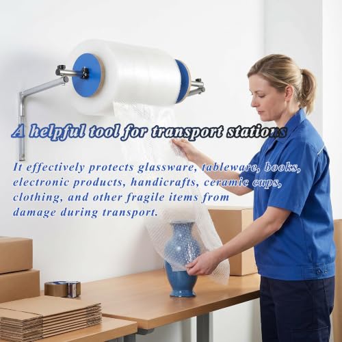 40cm Wall Mount Air Cushion Wrap Dispenser Roll Holder for Packing & Shipping