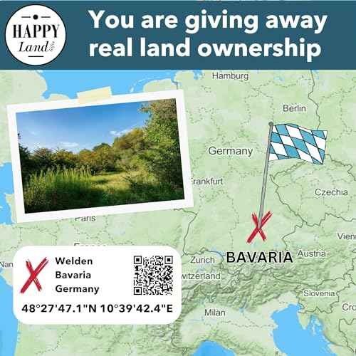 happylandgifts¢ç Real Piece of Bavaria | Unusual Gift | Blank Certificate to Write in The Name of Your Choice | Certificate Roll | Bavarian Gifts