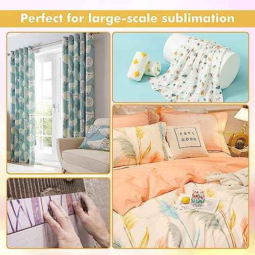 Koala Roll Sublimation Paper - 24" Width x 110' Length, 1 Roll, 3" Core, 105gsm, Wide Format Heat Transfer Paper for Custom Gifts