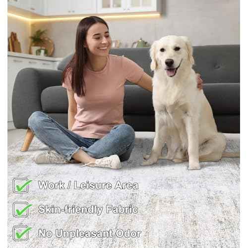 Capslpad Office Chair Mat for Hardwood Floor/Tile Floor 47"x59" Non Slip Desk Chair Mat Low Pile Computer Gaming Chair Rug for Rolling Chair Protector for Office Den Computer Desk, Khaki