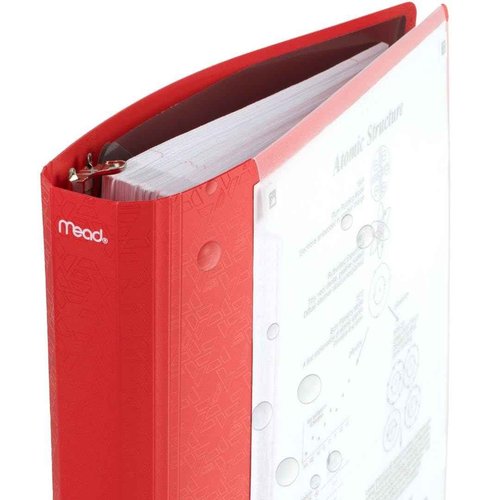 Five Star 3-Ring Binder + Study App, 6 Pack, 1-1/2 Inch Binder with D Rings and Customizable Clear View Cover, 375 Sheet Capacity, Assorted Colors (261460-23)