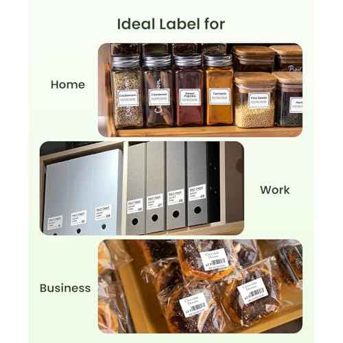 6-Pack Phomemo M110 Original Labels 1.57"x1.18"(40x30mm)Square Self-Adhesive Compatible with Phomemo M110/M120/M200/M220/M221 Label Printer for Barcode, Folder Name, Address, PriceTag, Homemade Label