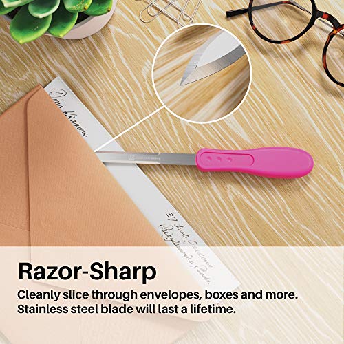 Pink Envelope Letter Opener - Hot Pink, 1 Pack, Office Mail Cutter