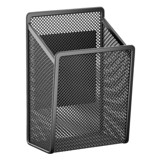 LUCYCAZ Black Square Magnetic Pen Holder - Office Desk Organizer, Single