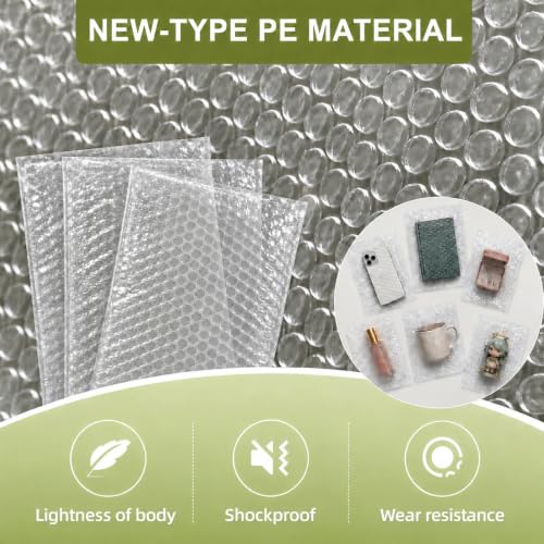 50PCS 6x8 Inch Bubble Pouches - Shockproof Cushioning Protection Bags