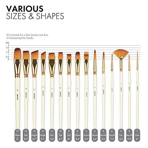 ARTIFY Heavy Body 48 Colors Acrylic Paint Set, 48 Colors with 15 Pieces Synthetic Brushes Set, Includes Bonus Sponge, Palette and Knife for Beginners