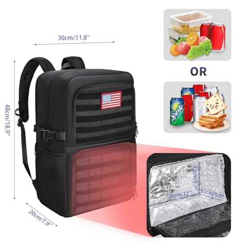 BERTASCHE Lunch Backpack, Work Backpack with Insulated Cooler Lunch Box 15.6 inch Laptop Backpack for Men Women, TSA Large Daypack for Commuter College Travel Picnic