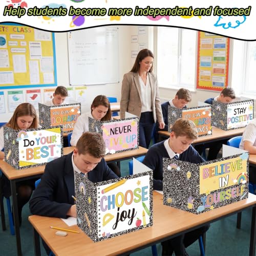 Desk Testing Dividers - 24 Pack Privacy Boards for Classroom, 3-Sided 11.8 x 15.35 x 11.8 in