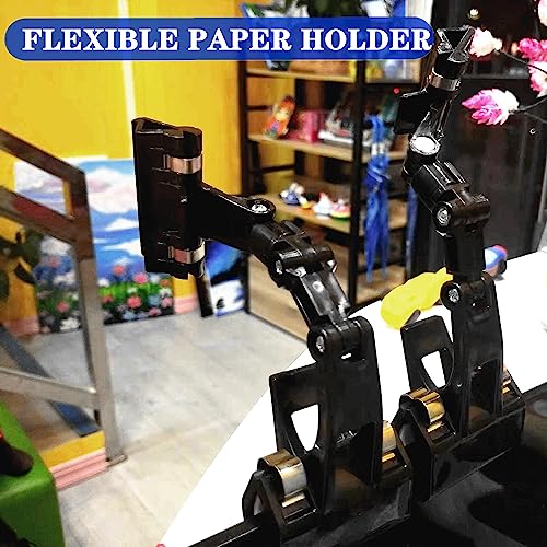 4 Pack Document Holder Clips for Typing & Office Use - Adjustable Paper Clips