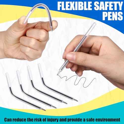 200 Pcs Safety Pens 3.8 Inches Flexible Non-lethal Writing Pens for Mental Health Hospitals and Prisons