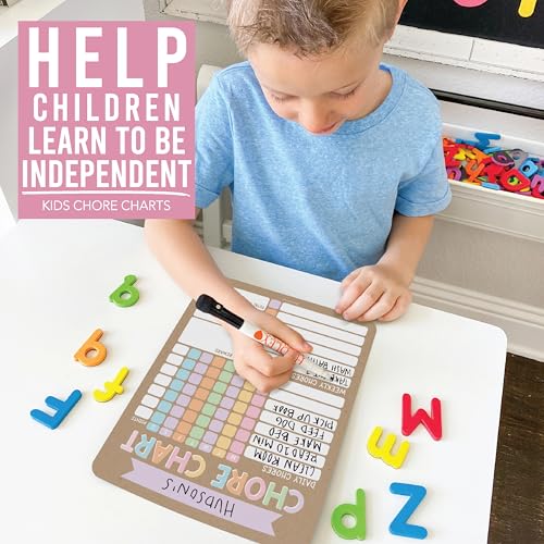 Kraft Colorful Magnetic Chore Chart for Kids - Family Responsibility System