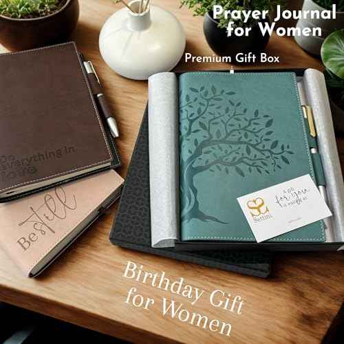 SETTINI¢ç Refillable Christian Journal - Be Still Pink Notebook with Premium Pen, A5 Lined Paper, 8.75 x 6 inches, 256 Pages of 100gsm, Beautiful Gift Box Included - Christmas Gifts