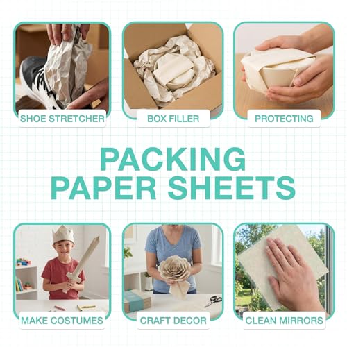 Newsprint Packing Paper for Moving - 320 Newspaper Sheets & Box Filler