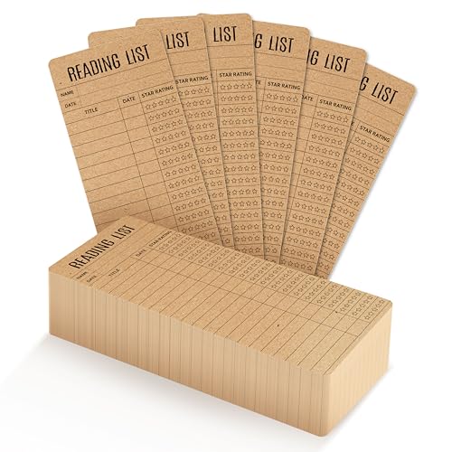 Gethelud Reading List Bookmarks Kraft Set - 110 Bulk Bookmarks for Book Lovers, Students & Teachers, Back-to-School Gifts