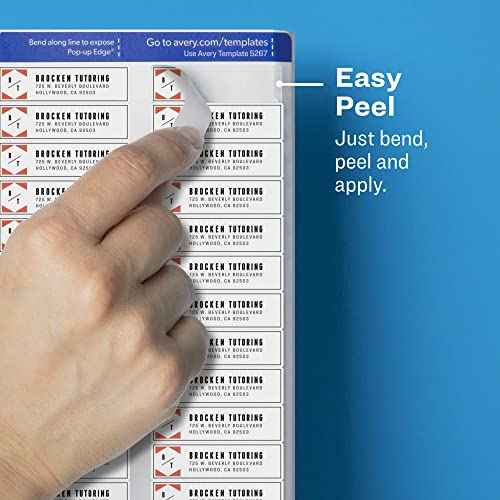 Avery Matte Clear Return Address Labels, Sure Feed Technology, Laser, 1/2" x 1-3/4",800 Labels,5 Packs (15667)