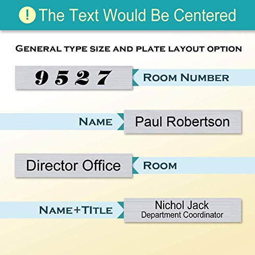 Custom Engraved Name Plate 2x8 inches with Aluminum Holder for Office Desk or Wall