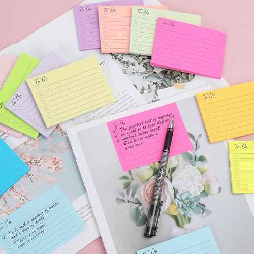 12 Pads to Do List Sticky Notes, 504 Sheets, 3x4 Inch with Line Adhesive Memo, 12 Bright Multi Colors Self-Stick Note Pads, to Do List Notepad, Easy to Use for Home, Office, Notebook